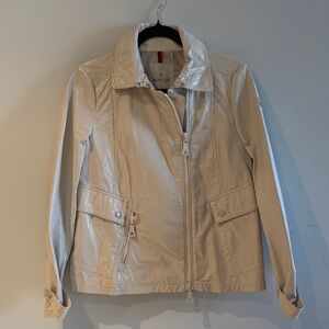 Moncler Cream Vinyl Jacket